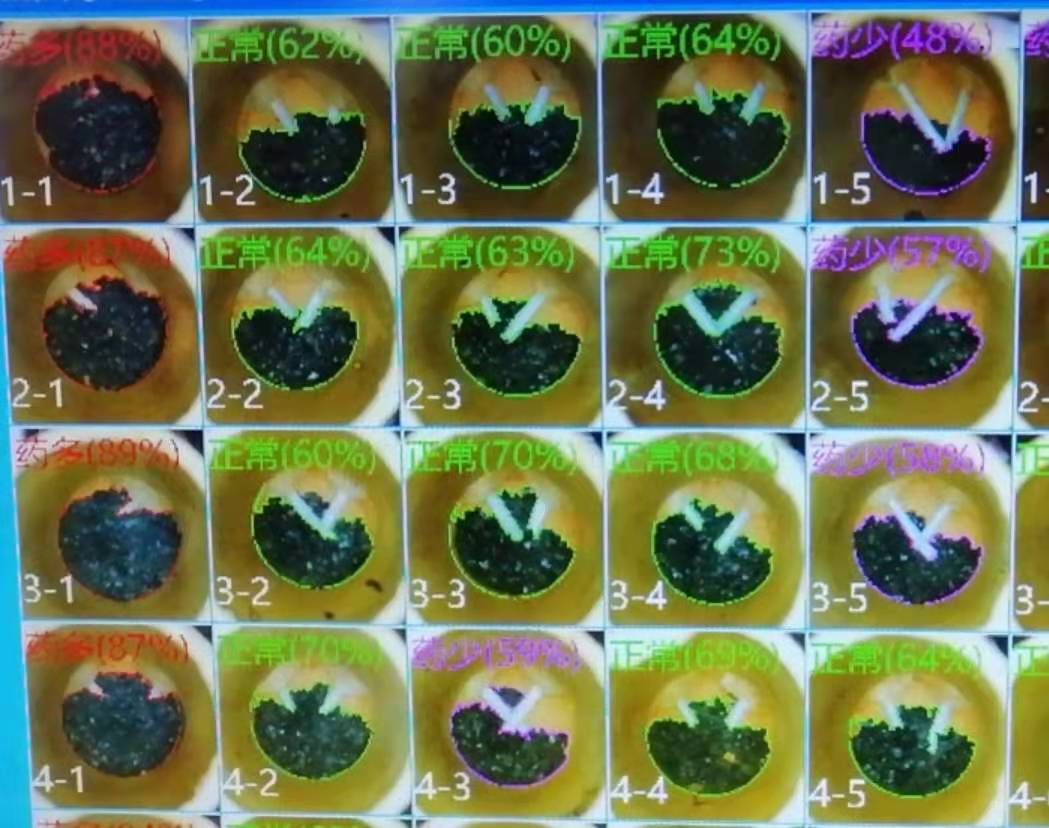 花炮生產視覺檢測儀之火藥檢測 花炮生產視覺檢測儀之火藥檢測